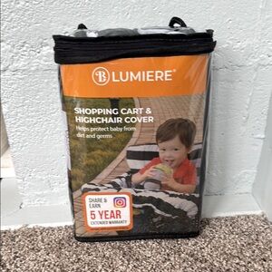 NWT Lumiere Black and White Shopping Cart Cover